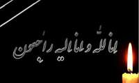 پیام تسلیت  به جناب آقای دکتر واعظی معاون محترم درمان دانشگاه